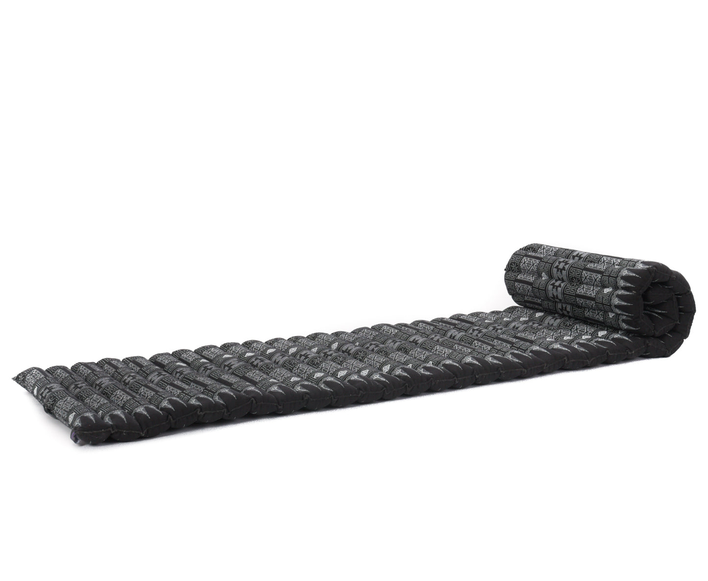 Kapok Roll-Up Mattress – Foldable Sleeping & Relax Mat with Cotton Cover for Home & Outdoor Use, Cbt4 - Black