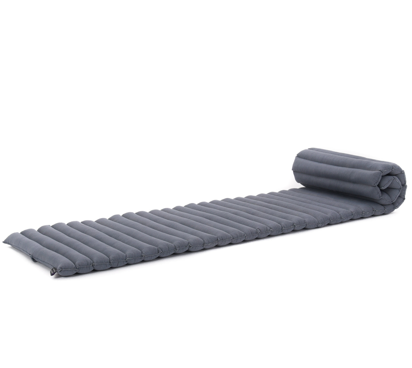 Kapok Roll-Up Mattress – Foldable Sleeping & Relax Mat with Cotton Cover for Home & Outdoor Use, Cl13 - Grey
