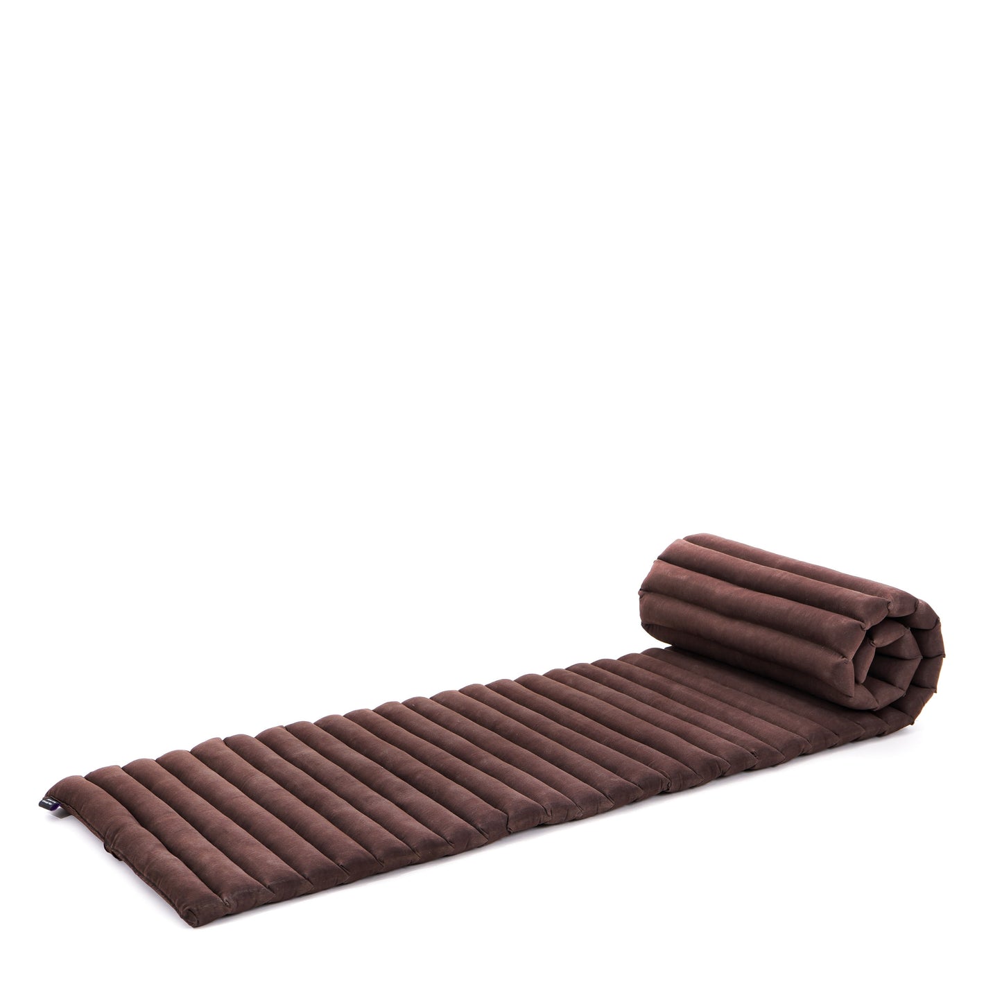 Kapok Roll-Up Mattress – Foldable Sleeping & Relax Mat with Cotton Cover for Home & Outdoor Use, Cl17 - Brown