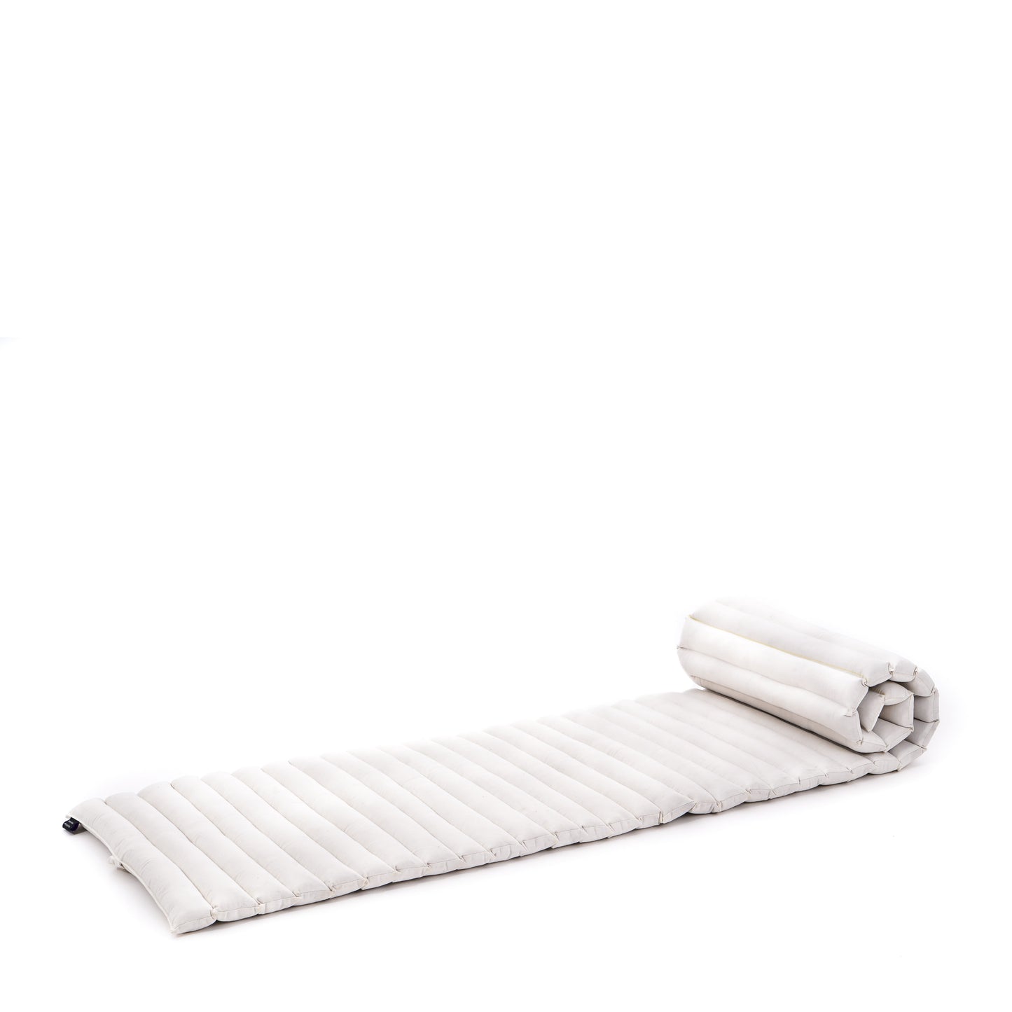 Kapok Roll-Up Mattress – Foldable Sleeping & Relax Mat with Cotton Cover for Home & Outdoor Use, Cl01 - Ecru