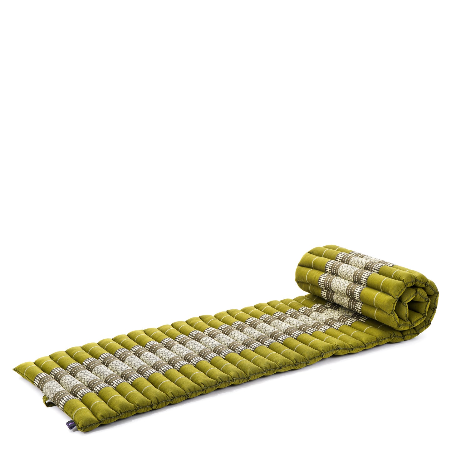 Kapok Roll-Up Mattress – Foldable Sleeping & Relax Mat with Cotton Cover for Home & Outdoor Use, Sf17 - Green