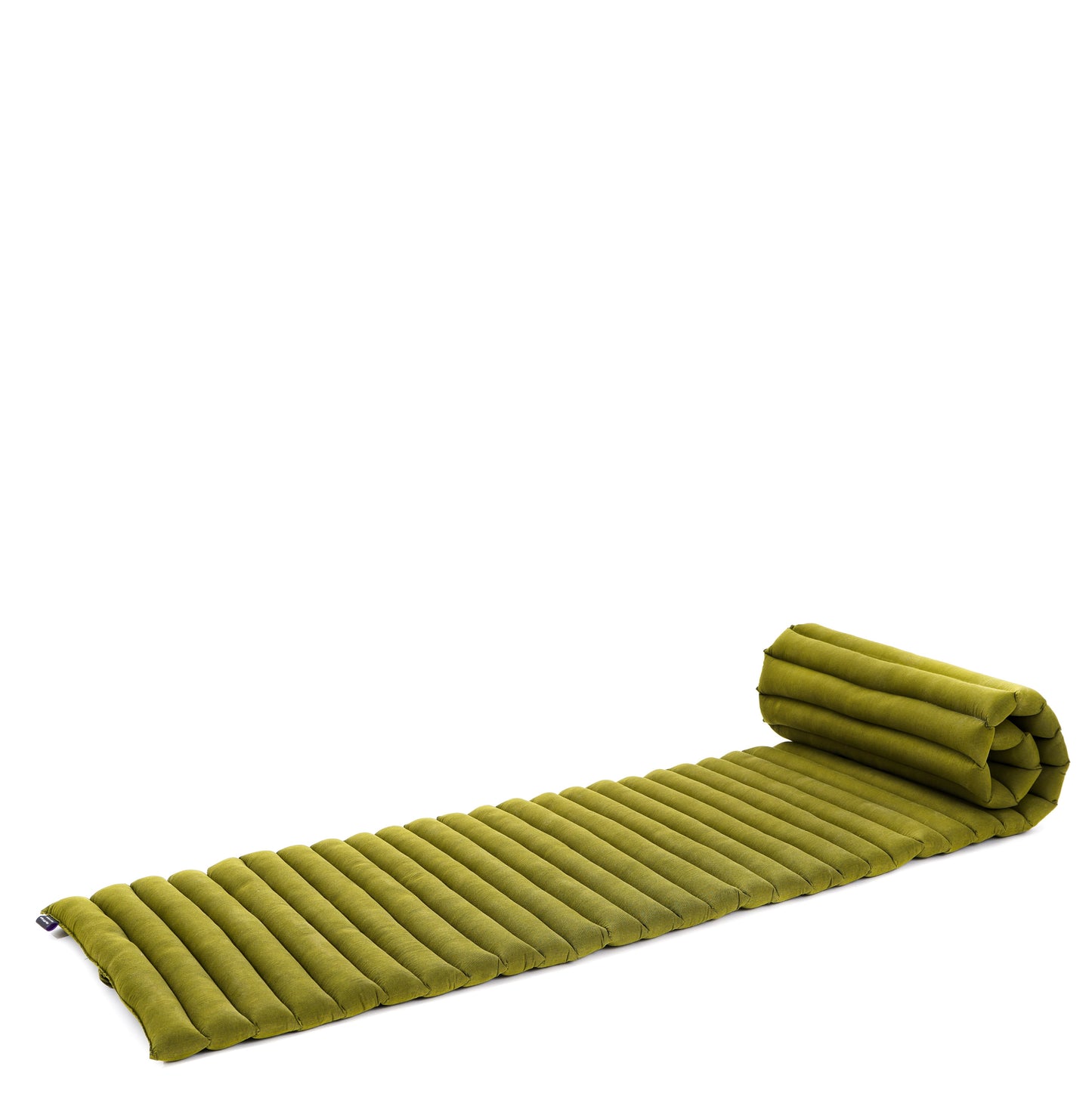 Kapok Roll-Up Mattress – Foldable Sleeping & Relax Mat with Cotton Cover for Home & Outdoor Use, Cl23 - Green