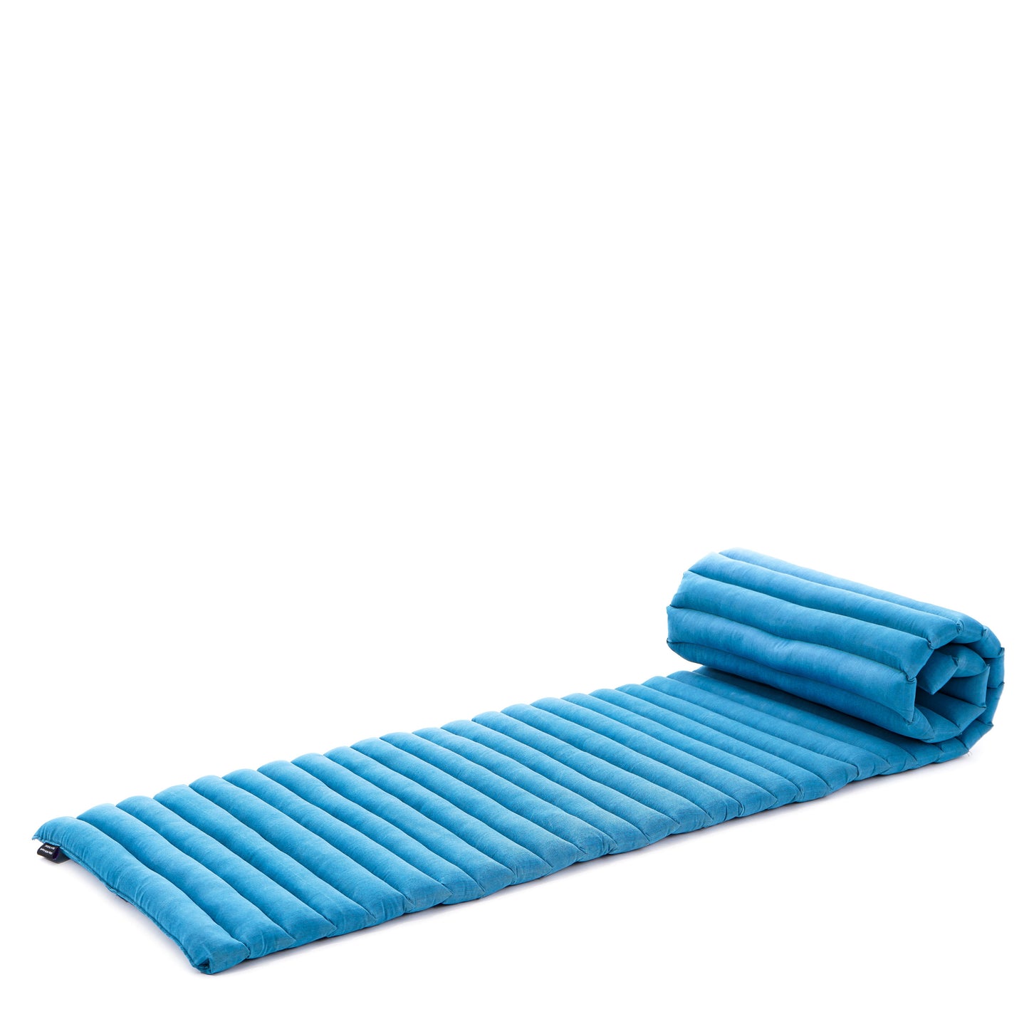 Kapok Roll-Up Mattress – Foldable Sleeping & Relax Mat with Cotton Cover for Home & Outdoor Use, Cl22 - Light Blue