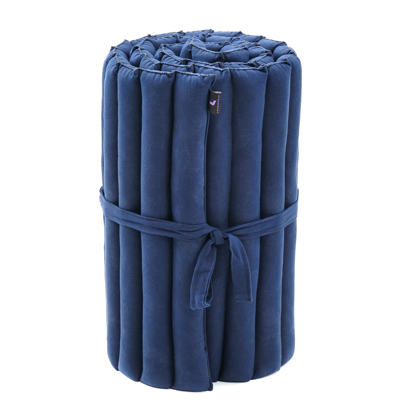 Kapok Roll-Up Mattress – Foldable Sleeping & Relax Mat with Cotton Cover for Home & Outdoor Use, Cl44 - blue