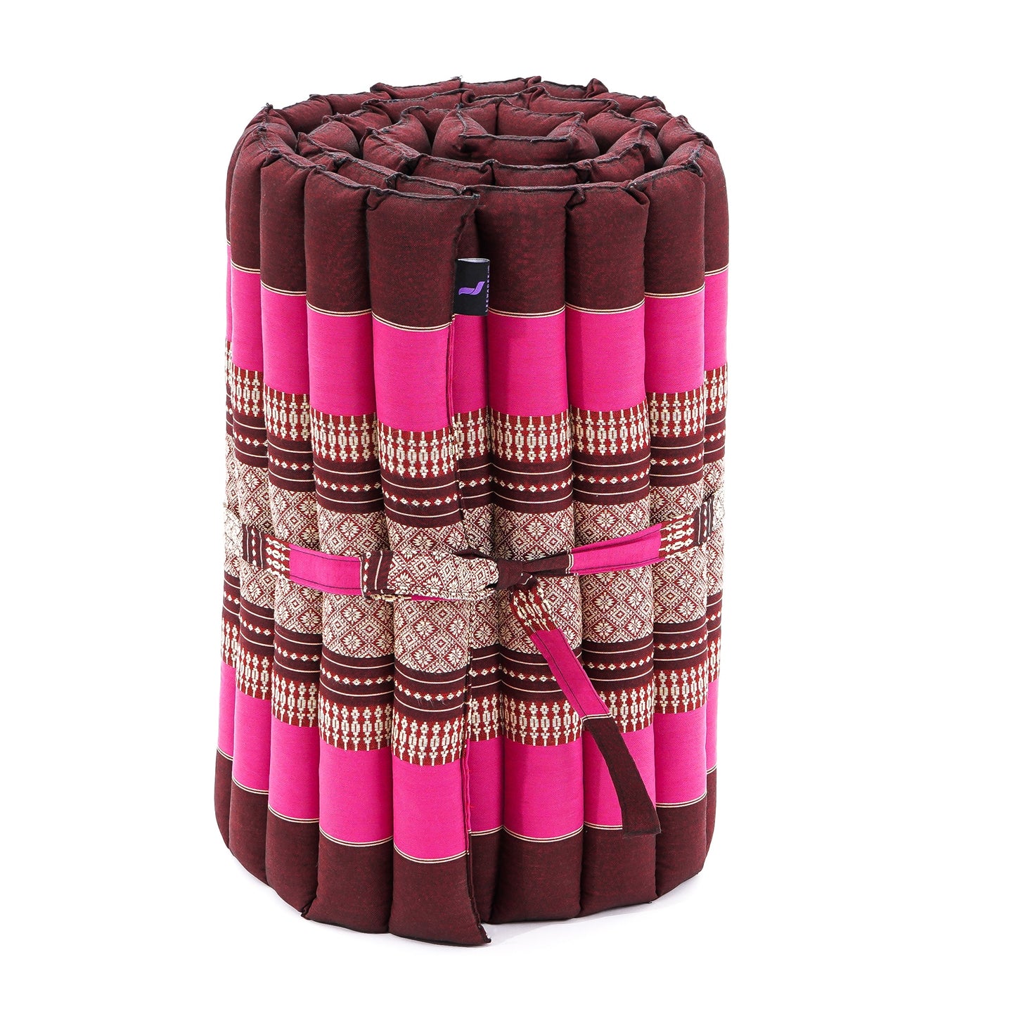 Kapok Roll-Up Mattress – Foldable Sleeping & Relax Mat with Cotton Cover for Home & Outdoor Use, Sf29 - Auburn, Pink