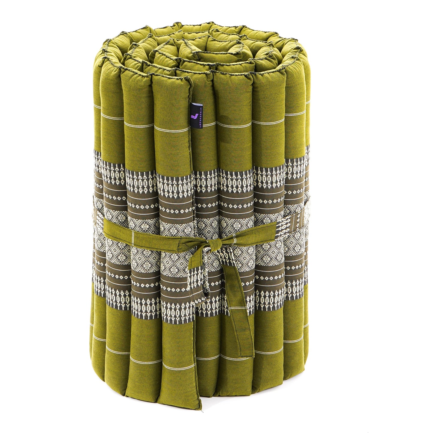 Kapok Roll-Up Mattress – Foldable Sleeping & Relax Mat with Cotton Cover for Home & Outdoor Use, Sf17 - Green