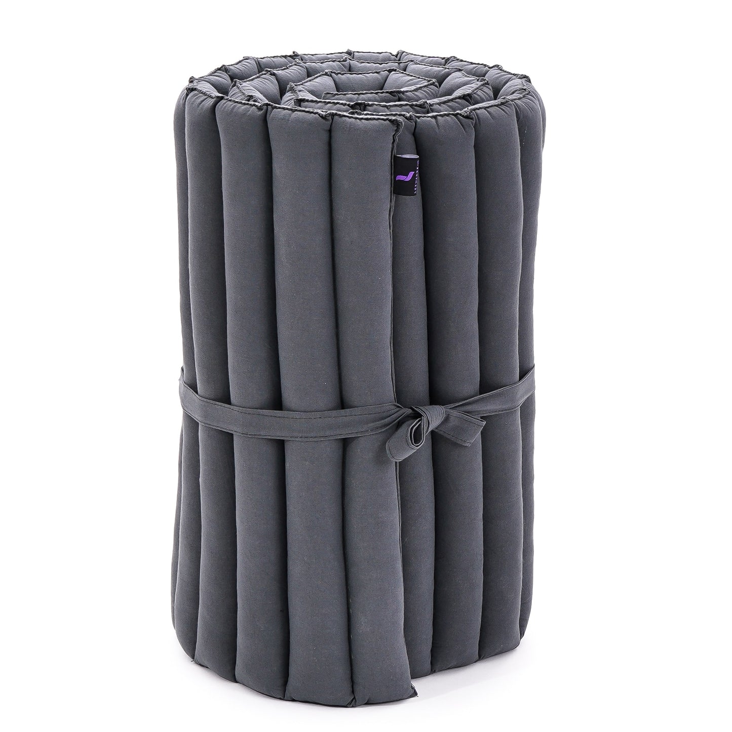 Kapok Roll-Up Mattress – Foldable Sleeping & Relax Mat with Cotton Cover for Home & Outdoor Use, Cl13 - Grey