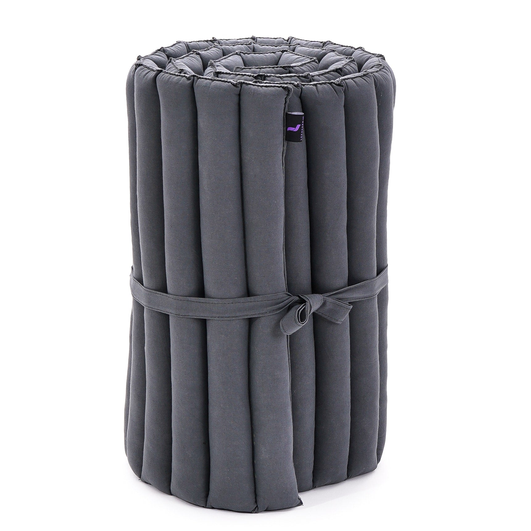 Kapok Roll-Up Mattress – Foldable Sleeping & Relax Mat with Cotton Cover for Home & Outdoor Use, Cl13 - Grey