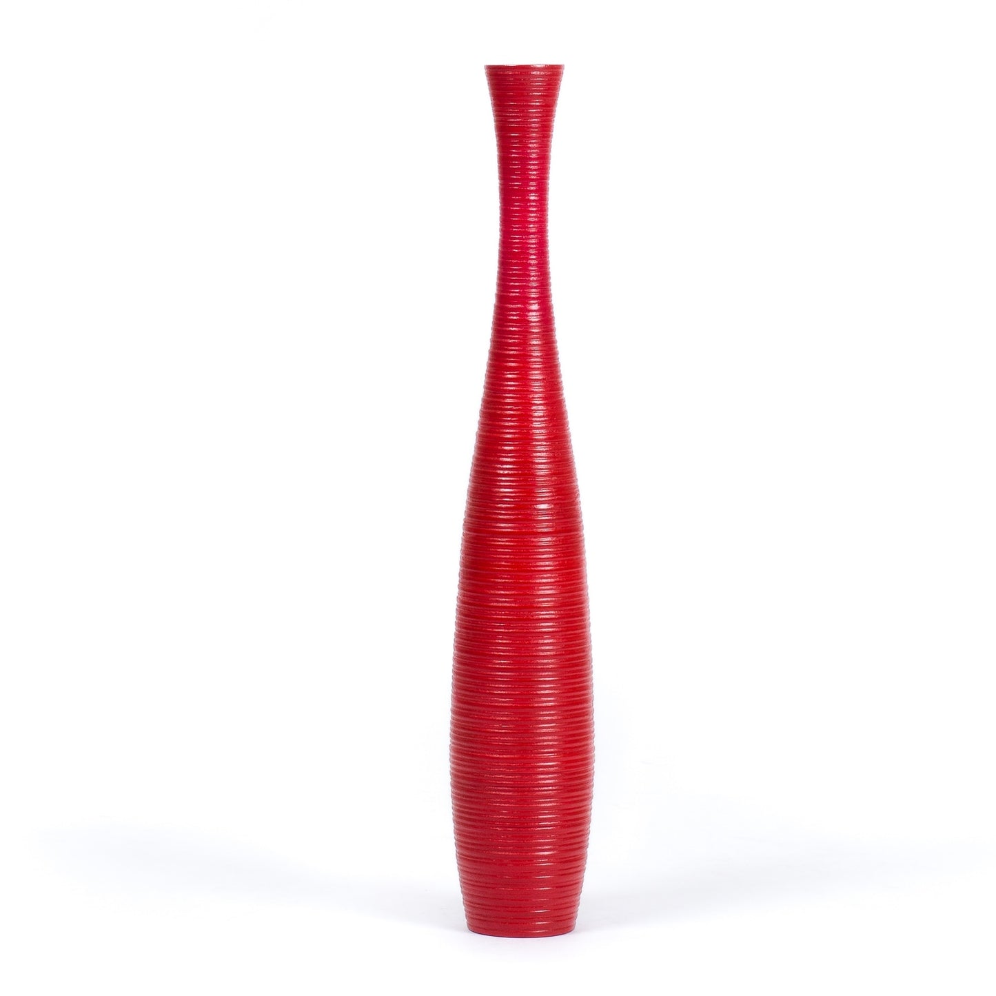 Large Mango Wood Floor Vase – Handcrafted Decorative Highlight from Thailand, 65 cm