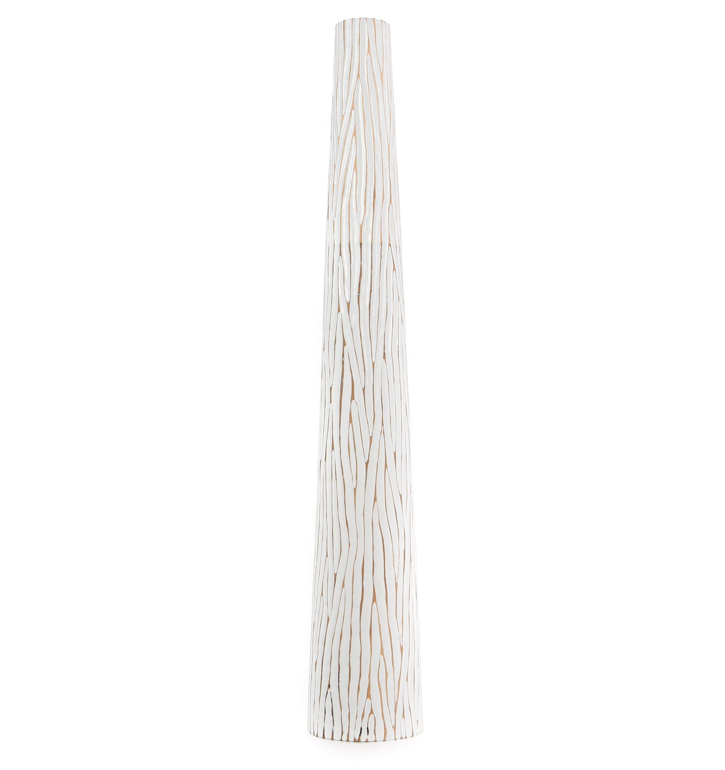 Large Mango Wood Floor Vase – Handcrafted Decorative Highlight from Thailand, 105 cm