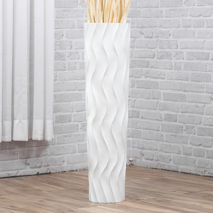 Large Mango Wood Floor Vase – Handcrafted Decorative Highlight from Thailand, 65 cm