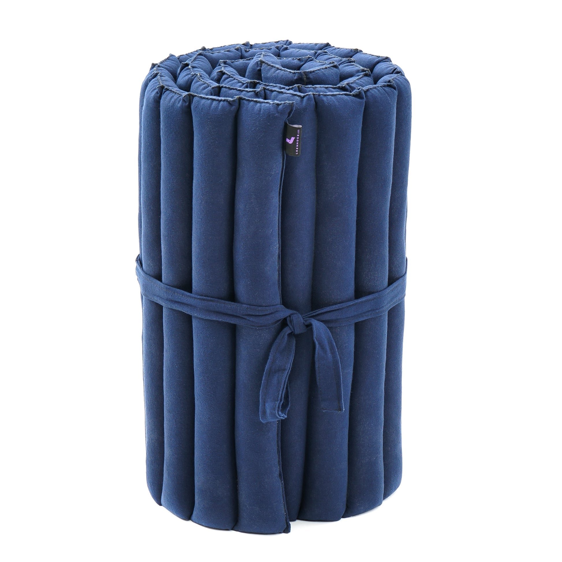 Kapok Roll-Up Mattress – Foldable Sleeping & Relax Mat with Cotton Cover for Home & Outdoor Use, Cl44 - blue
