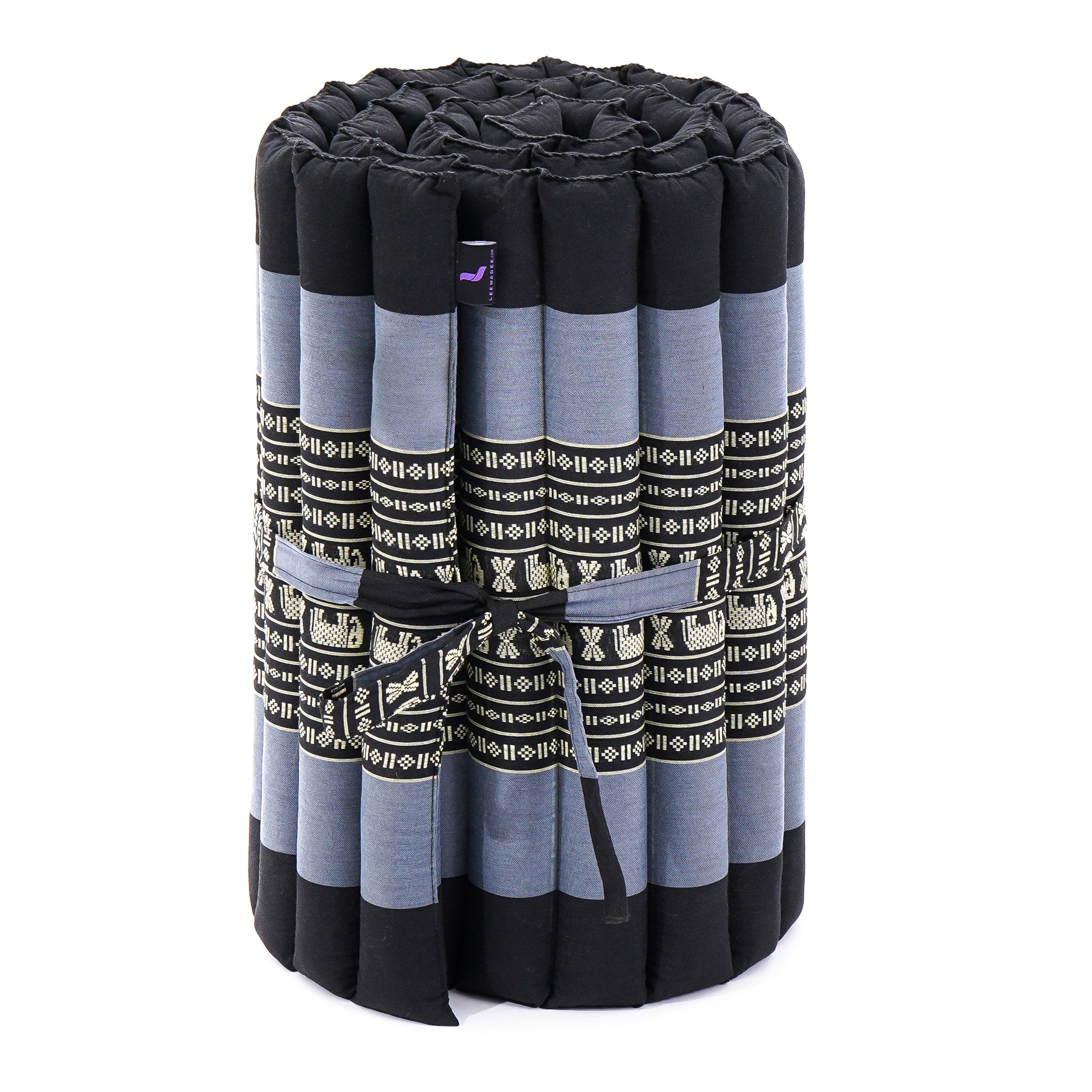 Kapok Roll-Up Mattress – Foldable Sleeping & Relax Mat with Cotton Cover for Home & Outdoor Use, Sf15 - Blue