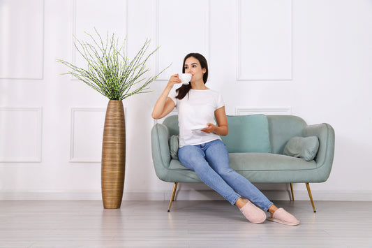 Large Resin Floor Vase – Stylish Waterproof Vase for Fresh & Dried Flowers, 85 cm