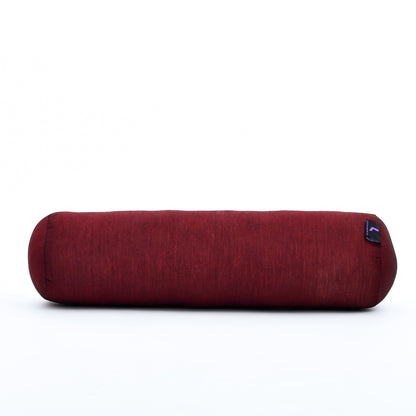 Yoga Roll Cushion – Compact Kapok Bolster & Meditation Pillow with Cotton Cover, Cl24 - Red