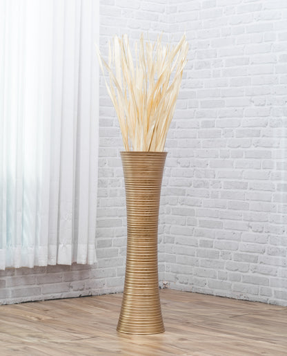 Large Mango Wood Floor Vase – Handcrafted Decorative Highlight from Thailand, 65 cm