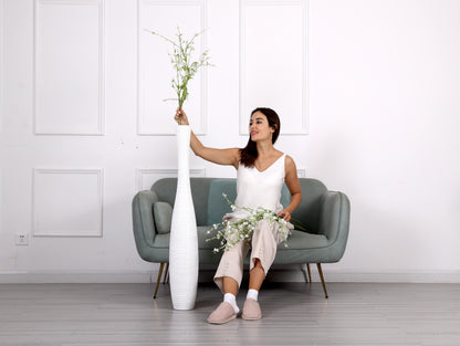 Large Resin Floor Vase – Stylish Waterproof Vase for Fresh & Dried Flowers, 105 cm