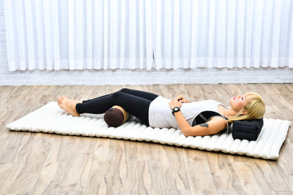 Yoga Roll Cushion – Compact Kapok Bolster & Meditation Pillow with Cotton Cover, Sf10 - Brown