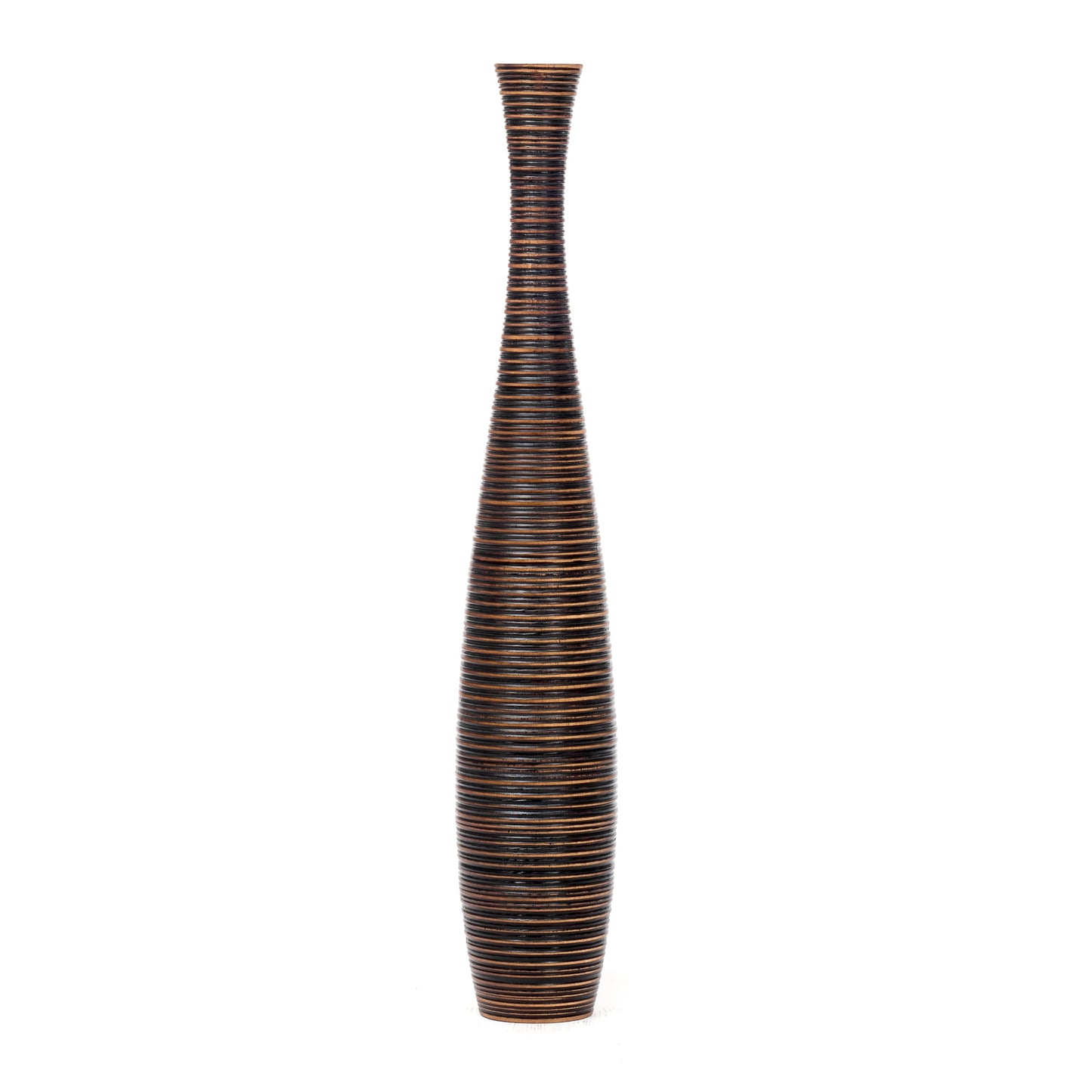Large Mango Wood Floor Vase – Handcrafted Decorative Highlight from Thailand