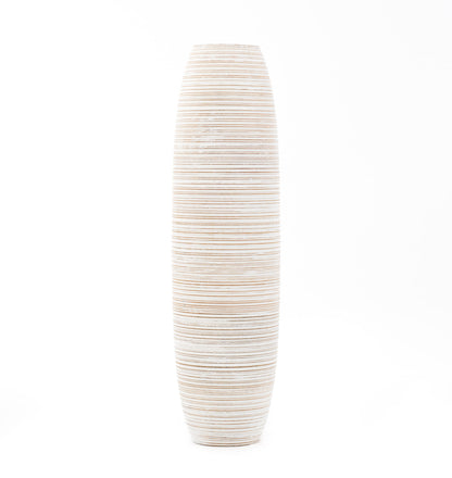 Large Mango Wood Floor Vase – Handcrafted Decorative Highlight from Thailand