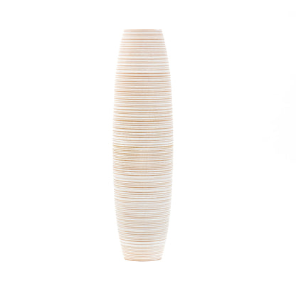 Large Mango Wood Floor Vase – Handcrafted Decorative Highlight from Thailand