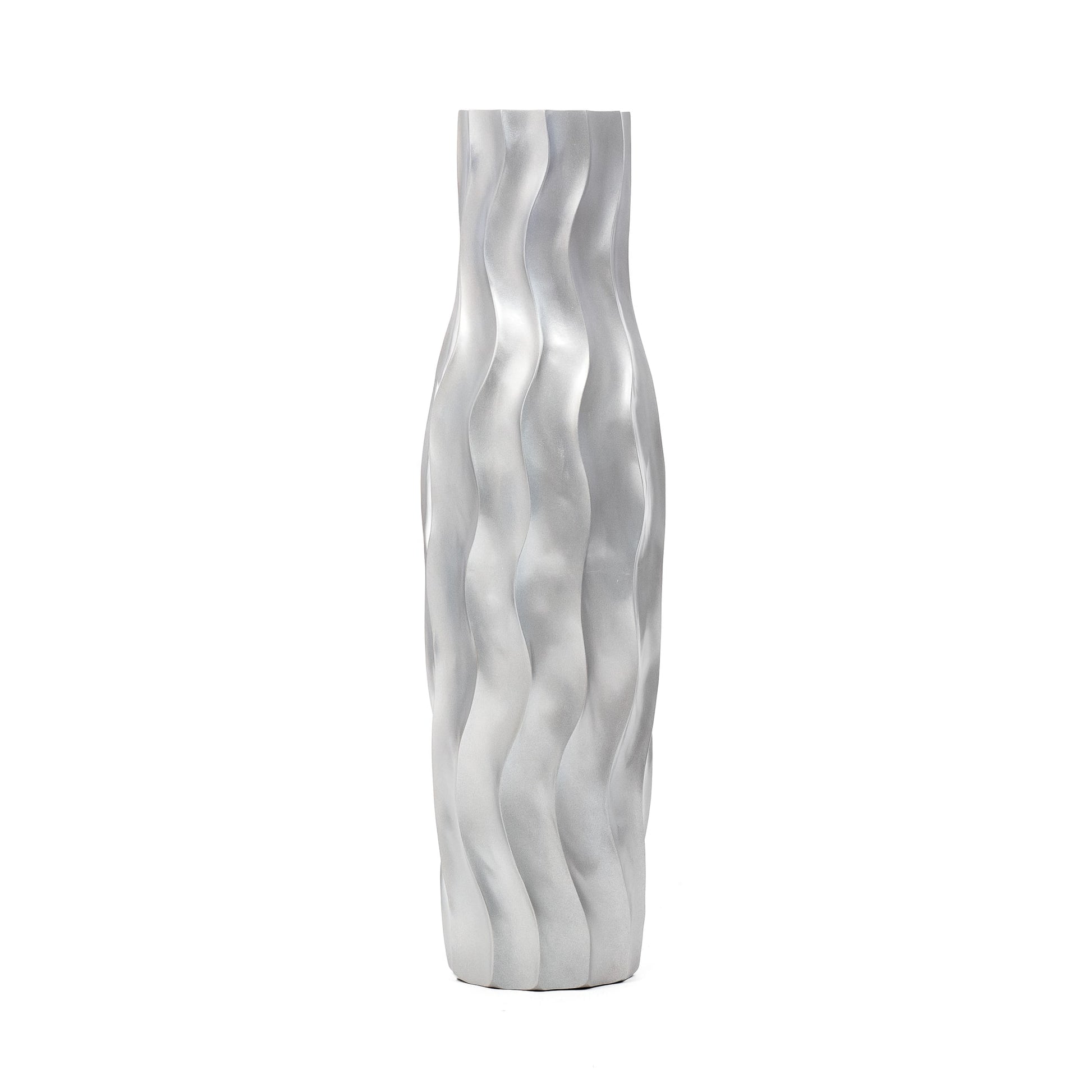 Large Mango Wood Floor Vase – Handcrafted Decorative Highlight from Thailand, 85 cm