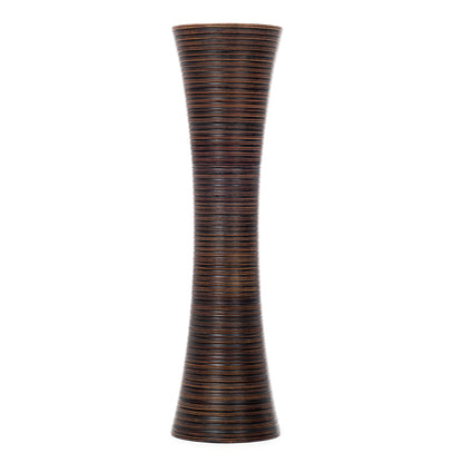 Large Mango Wood Floor Vase – Handcrafted Decorative Highlight from Thailand