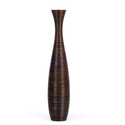 Large Mango Wood Floor Vase – Handcrafted Decorative Highlight from Thailand, 105 cm