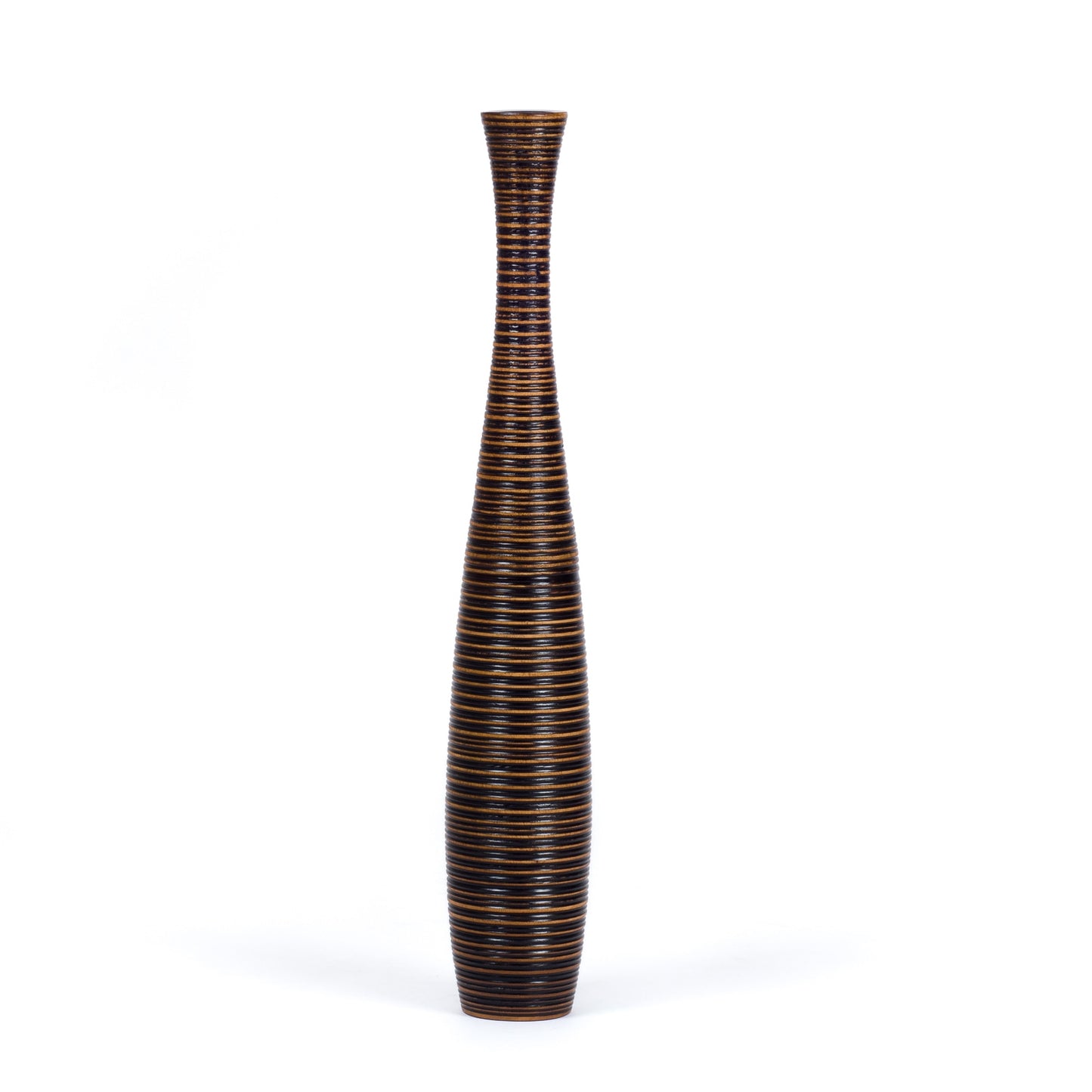 Large Mango Wood Floor Vase – Handcrafted Decorative Highlight from Thailand
