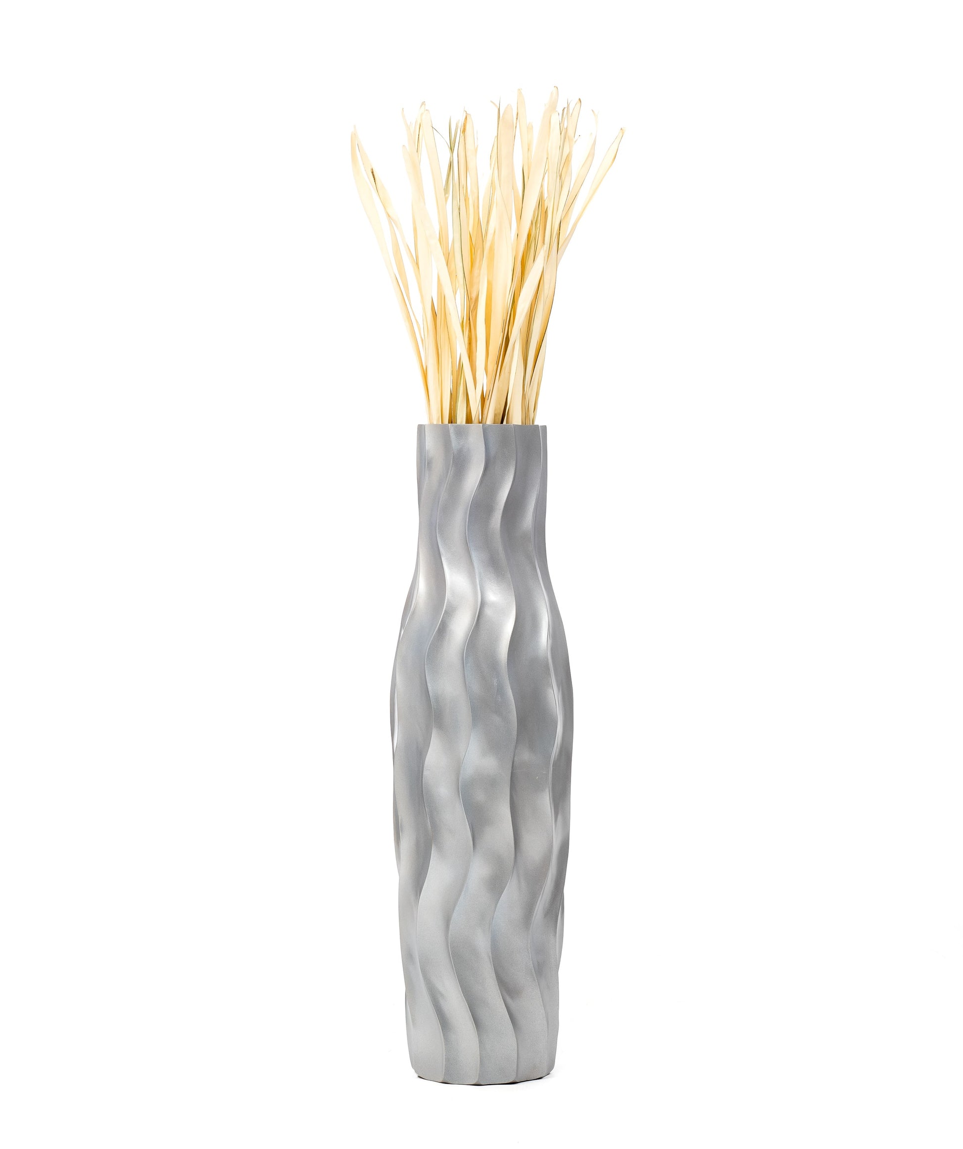 Large Mango Wood Floor Vase – Handcrafted Decorative Highlight from Thailand, 85 cm