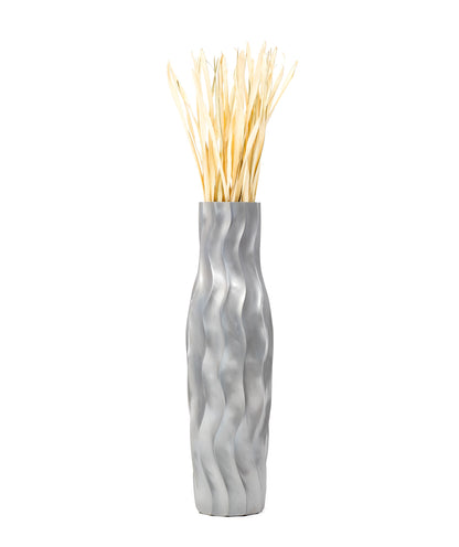 Large Mango Wood Floor Vase – Handcrafted Decorative Highlight from Thailand, 85 cm